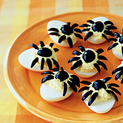 Halloween food SPOOKY SPIDER DEVILED EGGS mixing bowl.jpg